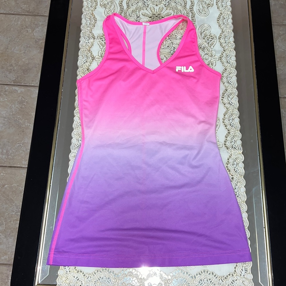 Fila pink and purple ombre tank top